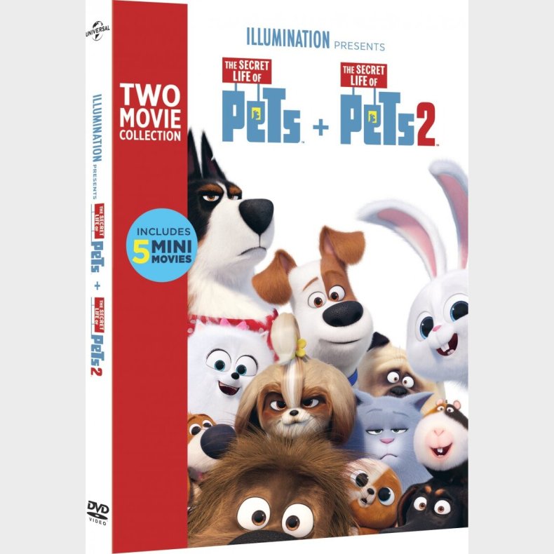 Kledyrenes Hemmelige Liv 1-2 // The Secret Life Of Pets 1-2 - DVD - Film