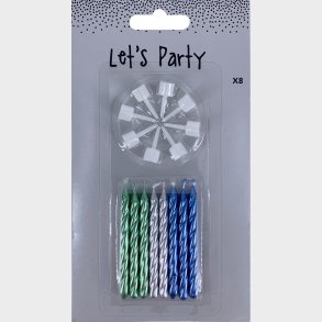 Kagelys Med Holder - 8 Stk Dreng