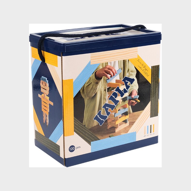 Kapla - 120 Box - Natural, Lysebl�, Gul & Gr�n