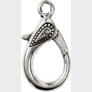 Karabinhage - L 30 Mm - Hulstr. 3 Mm - Antik Slv - 4 Stk.