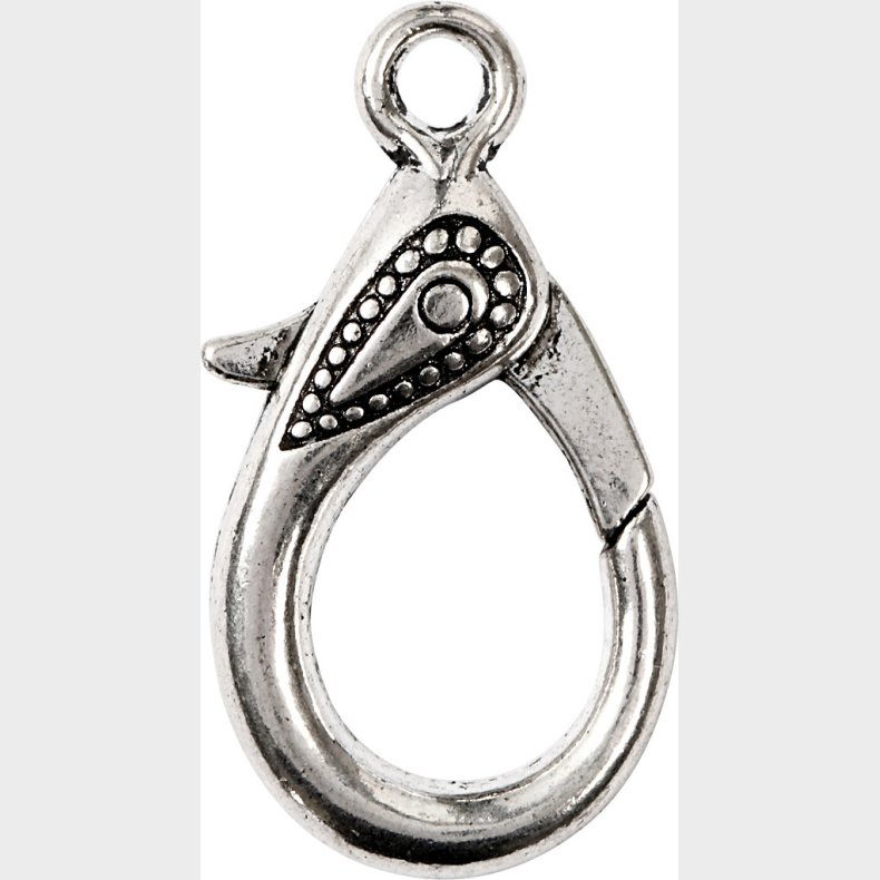 Karabinhage - L 30 Mm - Hulstr. 3 Mm - Antik Slv - 4 Stk.