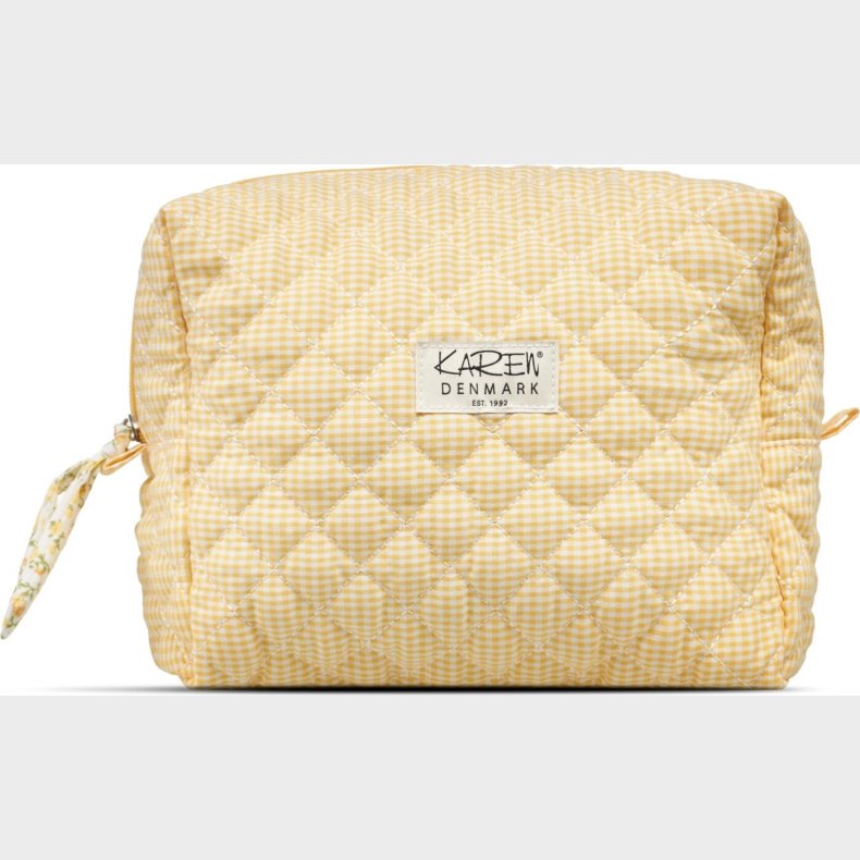 Karen - Stor Toilettaske - Gul-ternet Quilt