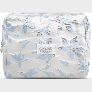 Karen - Toilettaske - Bl/hvid Brokade