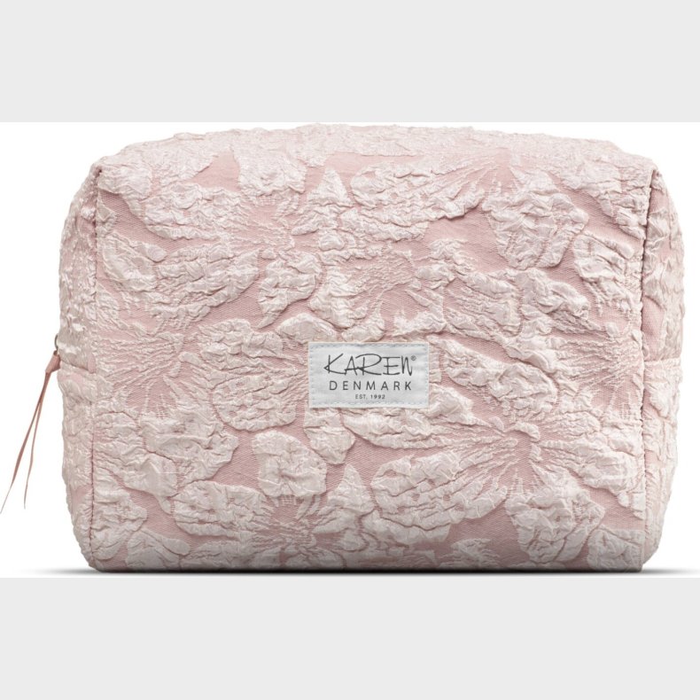 Karen - Toilettaske - Rosa Brokade