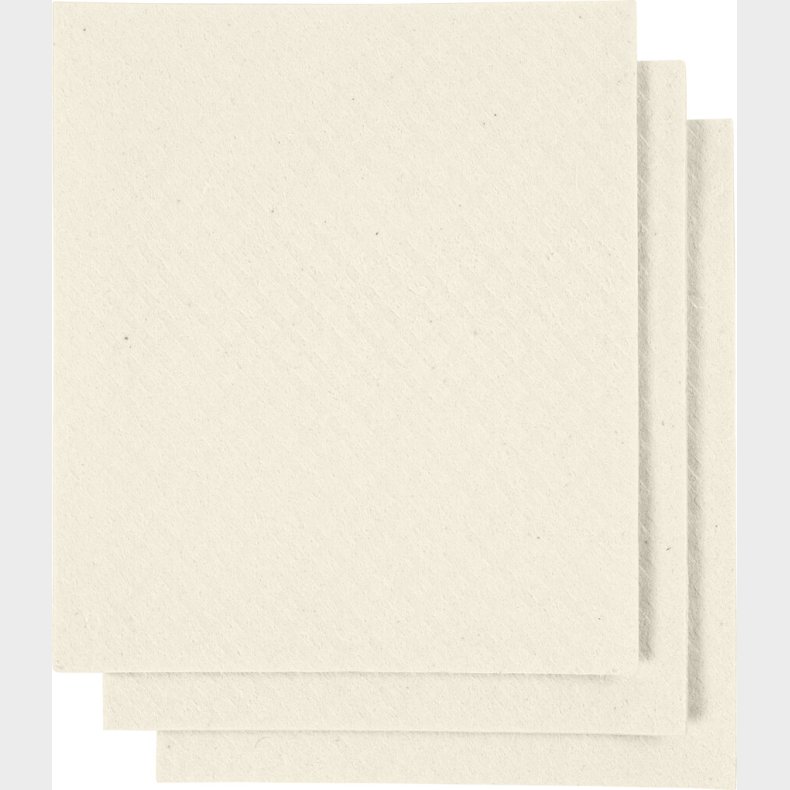 Karklud - Str. 17x19,5 Cm - Rhvid - 3 Stk.