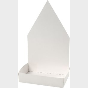 Karsebakke-figur - Hus - H 20 Cm - Hvid - 6 St