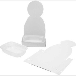 Karsebakke-figur - Krop - H 20 Cm - Hvid - 6 St