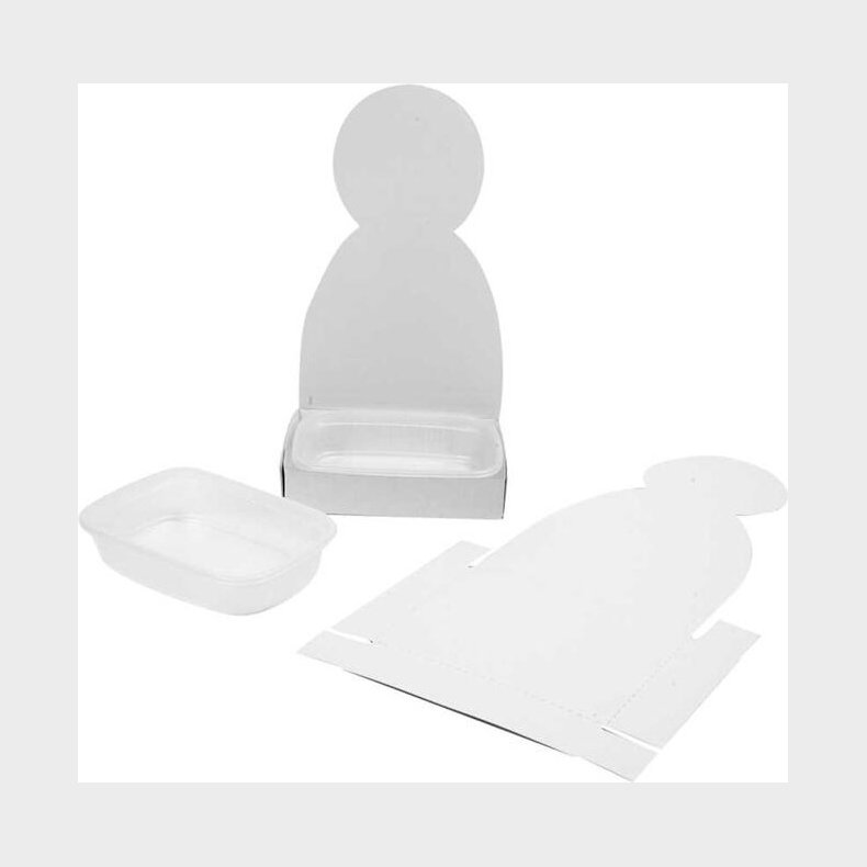 Karsebakke-figur - Krop - H 20 Cm - Hvid - 6 St