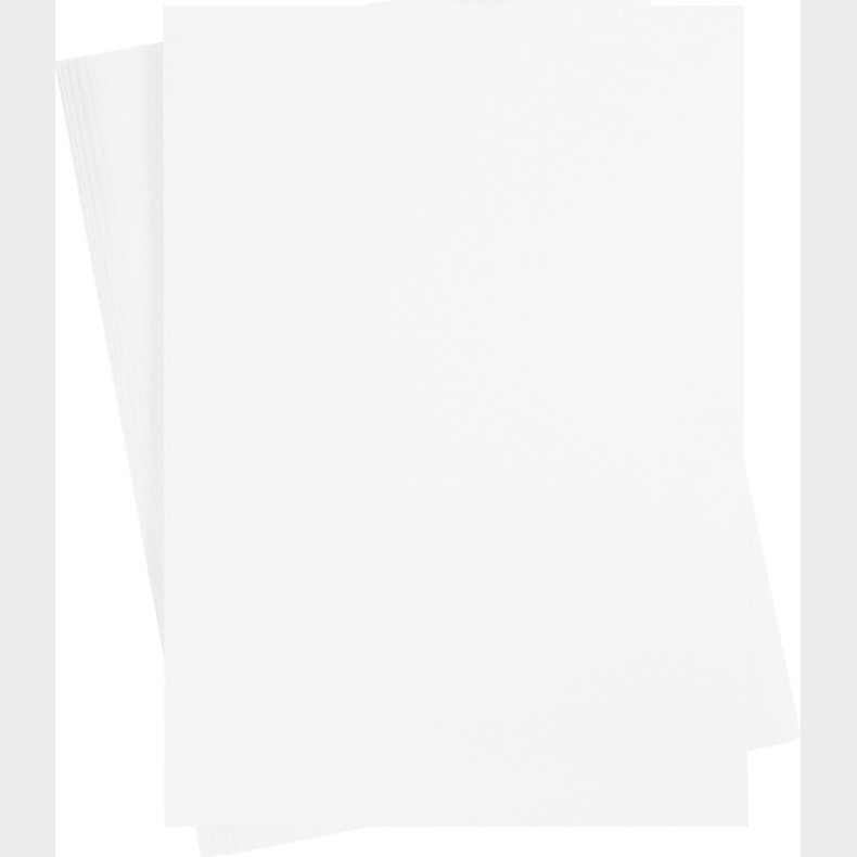 Karton - 50x70 Cm - 270 G - Hvid - 10 Ark