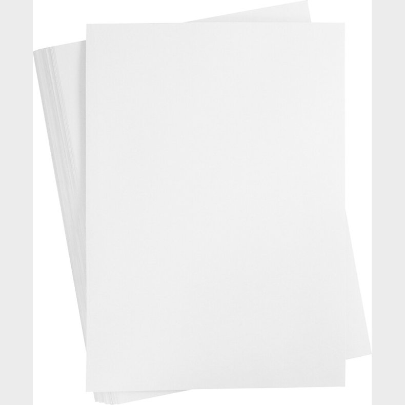 Karton - A2 - 180 G - Hvid - 100 Ark