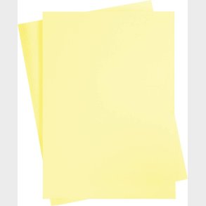 Karton - A2 - 180 G - Lys Gul - 10 Ark