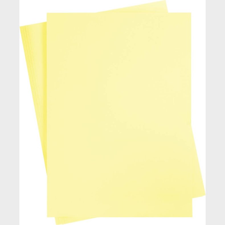 Karton - A2 - 180 G - Lys Gul - 10 Ark