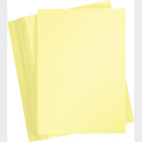 Karton - A4 - 210x297 Mm - 180 G - Lys Gul - 100 Stk.