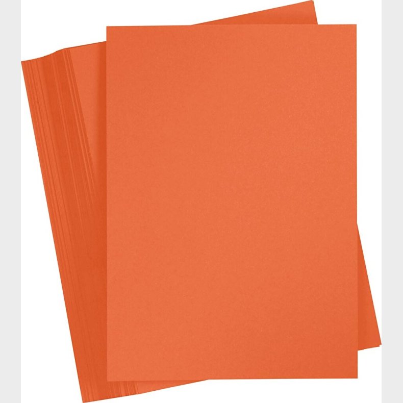 Karton - A4 - 210x297 Mm - 180 G - Orange - 100 Stk.