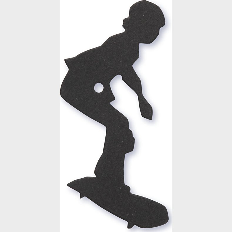 Kartonmrkat - Skater - Str. 56x67 Mm - Sort - 10 Stk.
