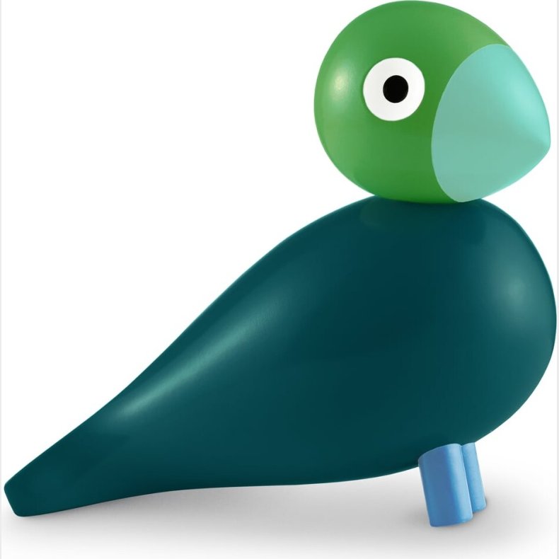 Kay Bojesen - �rets Fugl Birk 2026 - H12,5 Cm - M�rkegr�n