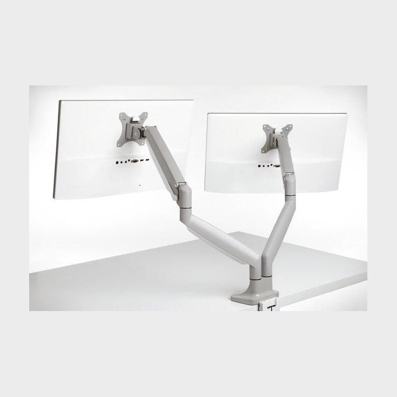 Kensington - Smartfit One-touch Monitor Arm Dual - Light Grey