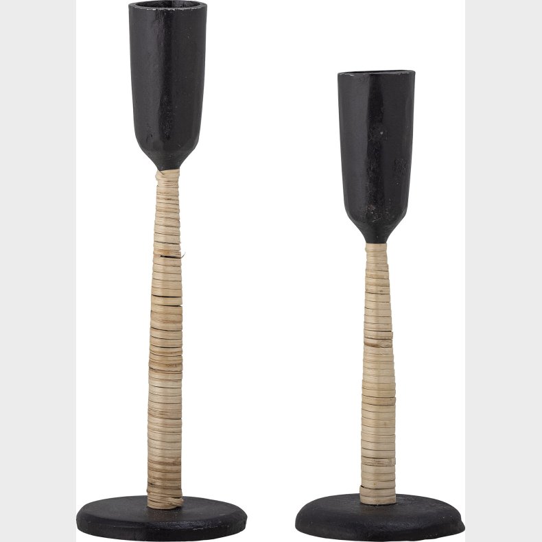 Bloomingville - Kesha Lysestage - Sort - Metal - 2 Stk