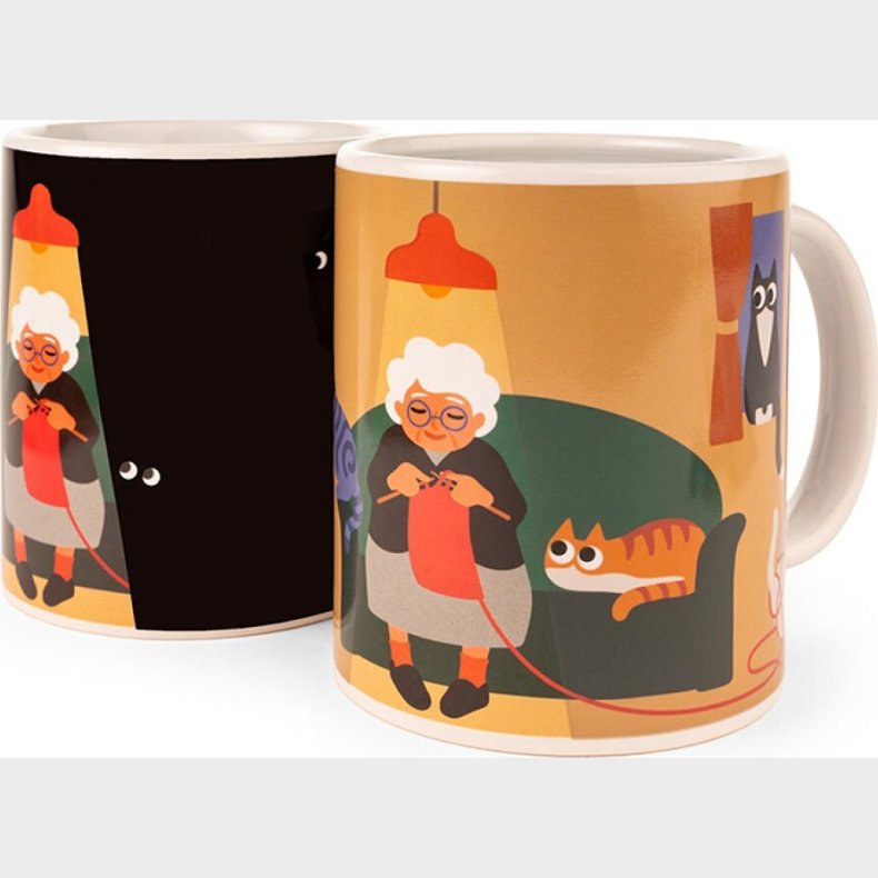 Kikkerland - Farveskiftende Krus - Cat Lady