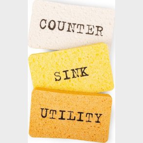 Kikkerland - Counter Intelligence Pop-up Svampe - 11.75 X 7 X 0.25 Cm (dry), 11.75 X 7 X 1.5 Cm (wet)