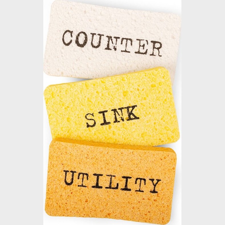 Kikkerland - Counter Intelligence Pop-up Svampe - 11.75 X 7 X 0.25 Cm (dry), 11.75 X 7 X 1.5 Cm (wet)