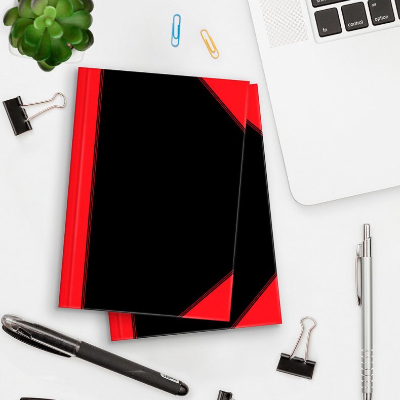 Kinabog A5 Sort / R�d 192 Sider Linjeret Rhino