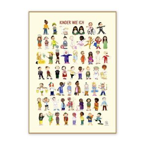 Plakat 50 x 70 cm - B�rn som mig Tysk