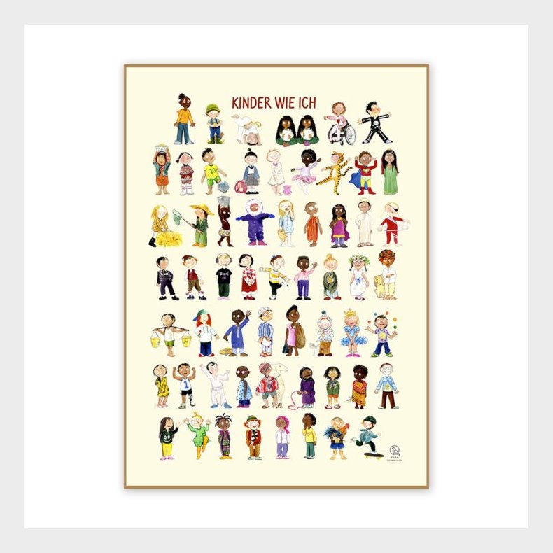 Plakat 50 x 70 cm - B�rn som mig Tysk