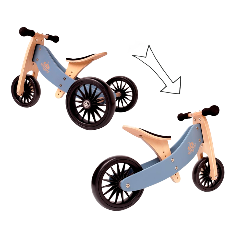 Kinderfeets | Lbecykel - Tiny Tot 2-i-1 Plus, Skiferbl