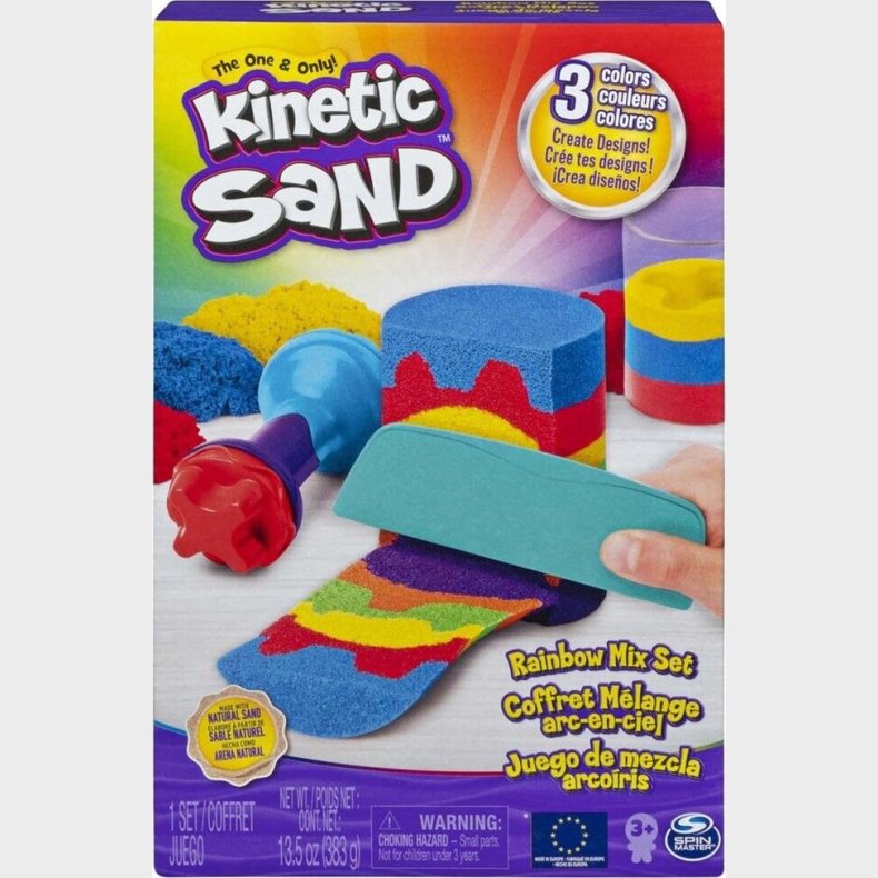 Kinetic Sand - Rainbow Mix S�t - 3 Farver