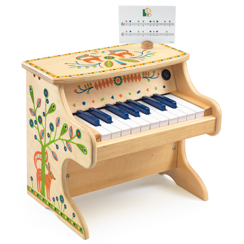 Djeco | Klaver i tr med elektronisk lyd