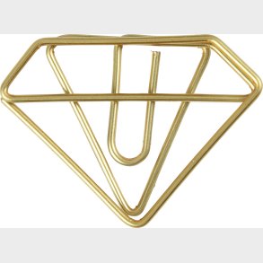 Klips - Diamant - H 25 Mm - B 35 Mm - Guld - 6 Stk.