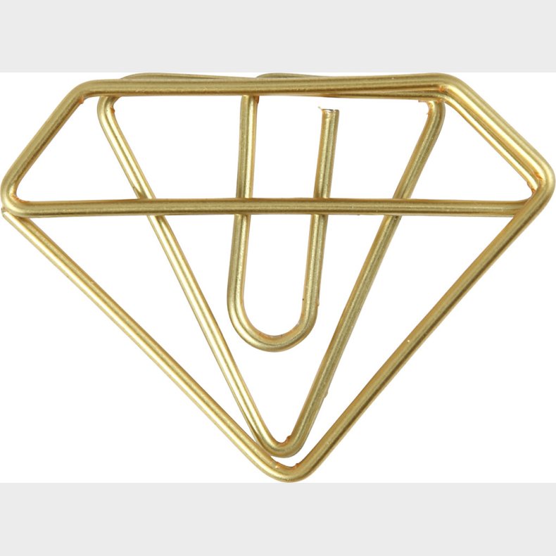 Klips - Diamant - H 25 Mm - B 35 Mm - Guld - 6 Stk.