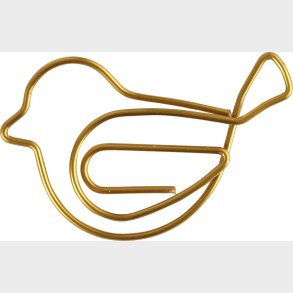 Klips - Fugl - Str. 32x40 Mm - Guld - 6 Stk.