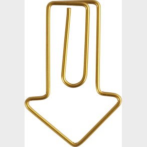 Klips - Pil - Str. 40x25 Mm - Guld - 6 Stk.