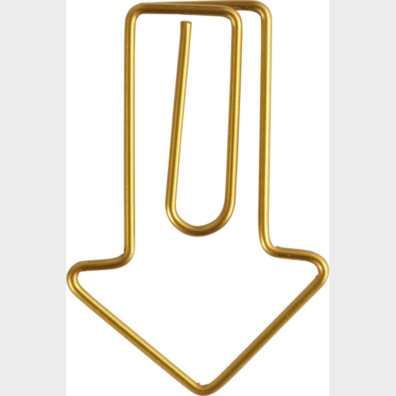 Klips - Pil - Str. 40x25 Mm - Guld - 6 Stk.