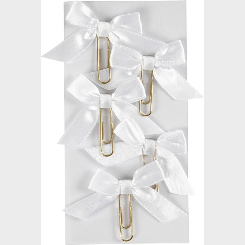 Klips - Str. 40x70 Mm - Hvid - 5 Stk.