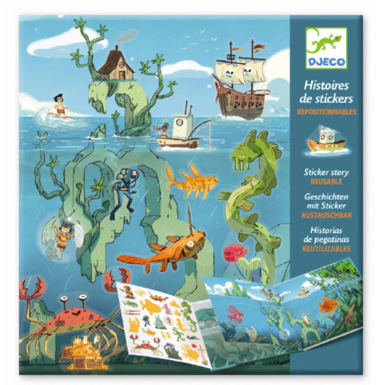 Djeco | Klistermrkebog - Havet