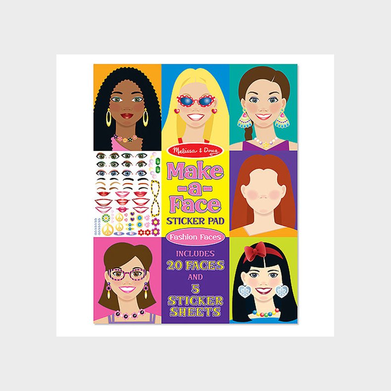 Melissa & Doug | Klistermrkebog - Lav ansigter