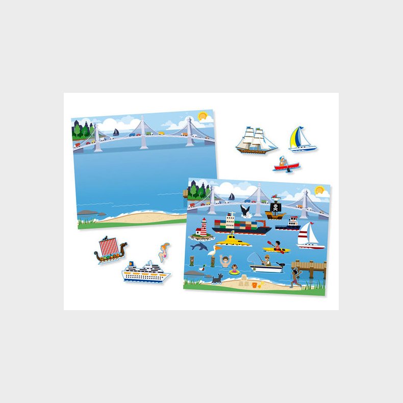 Melissa & Doug | Klistermrkebog - Transport