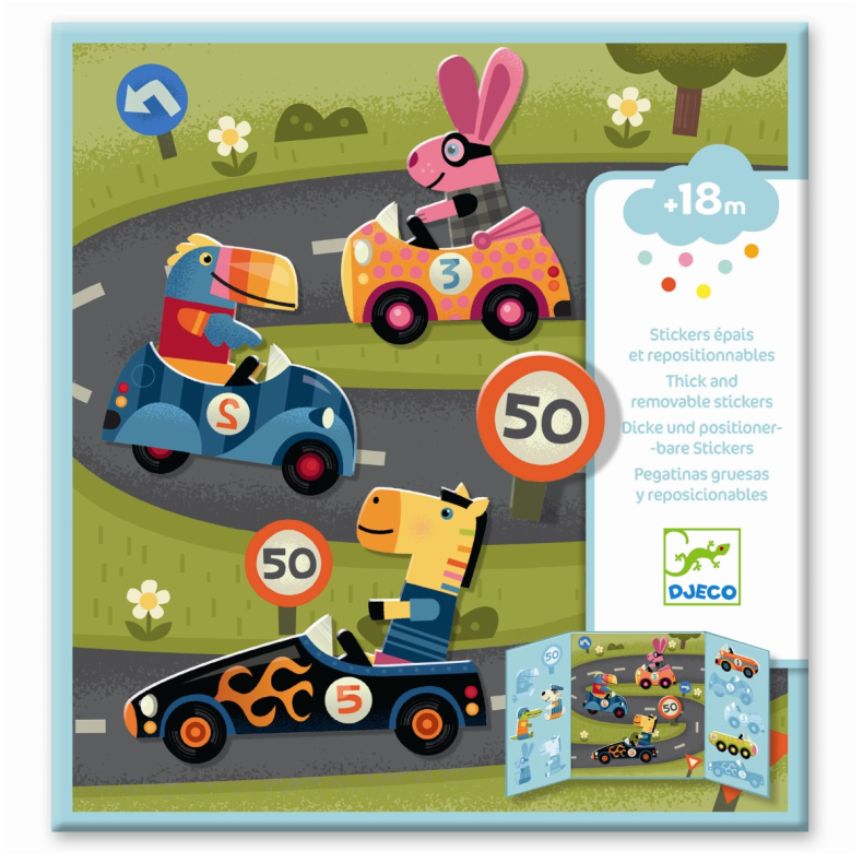 Djeco | Klistermrker (fra 18 mdr.) - Biler