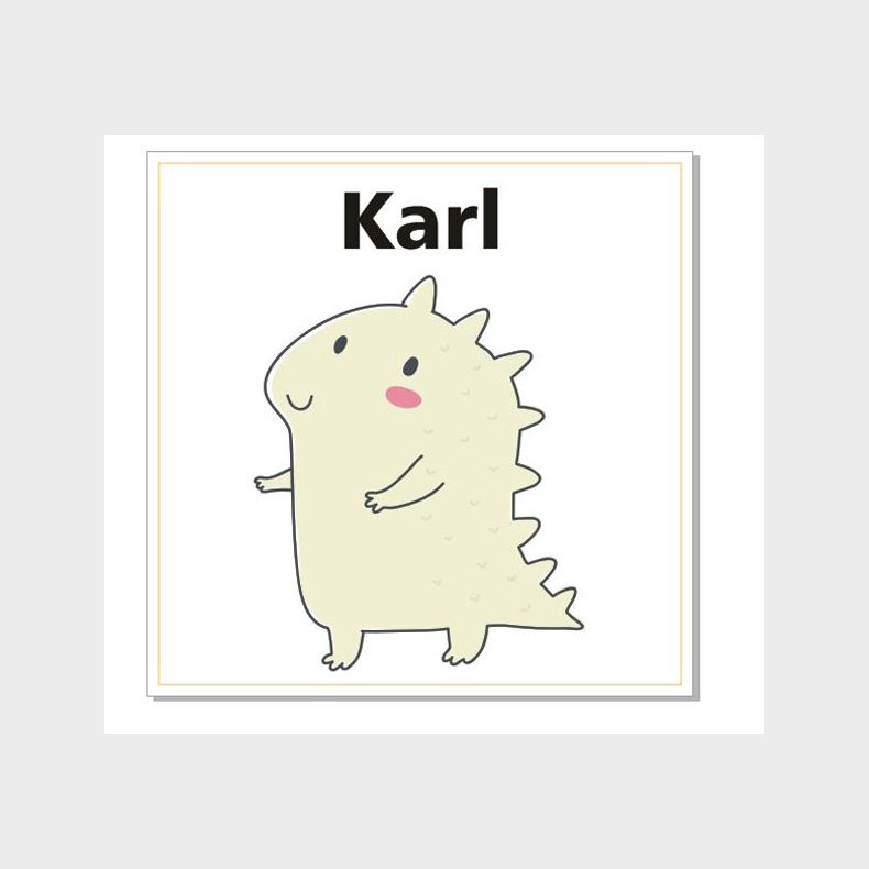 Klistermrke til madkasse - Dinosaur