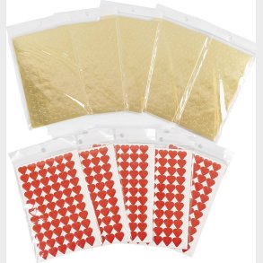 Klistermrker - Hjerter Og Stjerner - 100 Ark