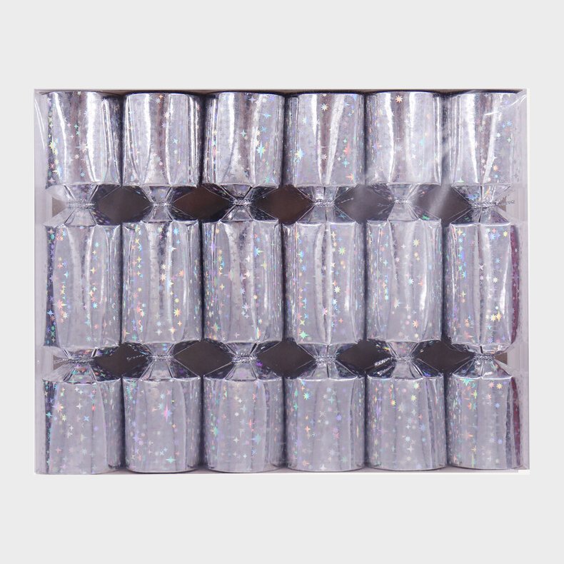 Knallerter 14 Cm - 6 Stk Holografisk - Slv - Scanseason