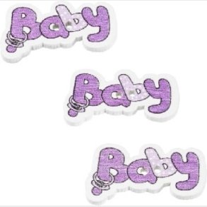 Knapper - Baby Lilla - Ca. 3 Cm - 12 Stk