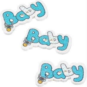 Knapper - Baby Turkis - Ca. 3 Cm - 12 Stk