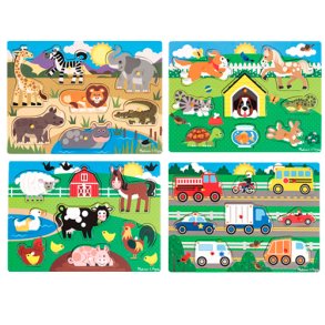 Melissa & Doug | Knoppuslespil i tr