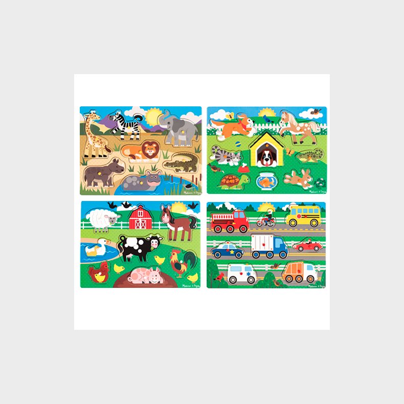 Melissa & Doug | Knoppuslespil i tr