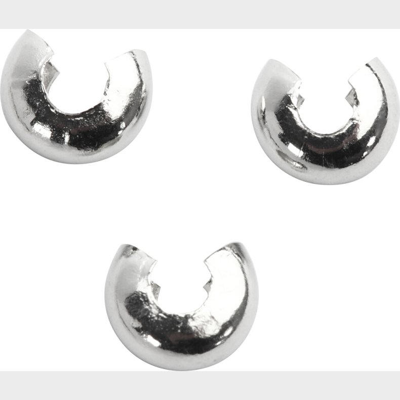 Knudeskjulere Til Elastik -  5 Mm - Forslvet - 50 Stk.