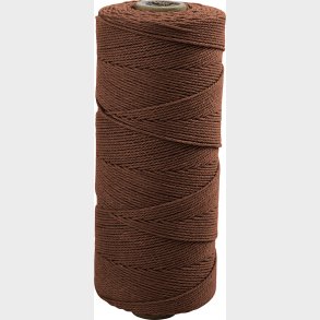 Knyttegarn - Tykkelse 1 Mm - L 315 M - Tynd Kvalitet 12/12 - Brun - 220 G